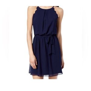 🆕 💙 NWOT BCX Navy Blue Fit & Flare Sleeveless Halter Dress | Women’s XL